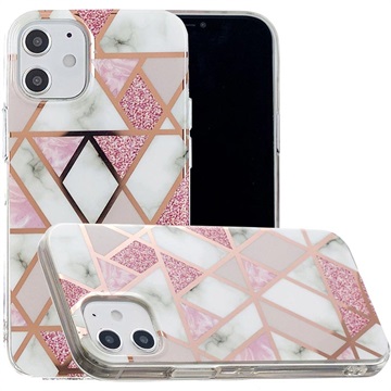 Marble Pattern Electroplated IMD iPhone 12 mini TPU Case