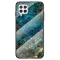 Marble Series Samsung Galaxy A22 4G Tempered Glass Case - Green