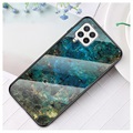 Marble Series Samsung Galaxy A22 4G Tempered Glass Case - Green