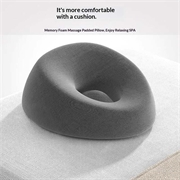 Memory Foam Face-Down Beauty Massage Pillow - Grey