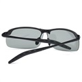 Men\'s Photochromic Polarized Sunglasses with Metal Frame - Black