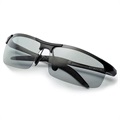 Men's Photochromic Polarized Sunglasses with Metal Frame - Black