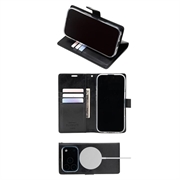 iPhone 18 Pro/17 Pro Mercury Goospery BlueMoon Diary MagSafe Wallet Case - Black