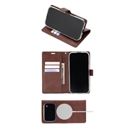 iPhone 18 Pro/17 Pro Mercury Goospery BlueMoon Diary MagSafe Wallet Case - Brown