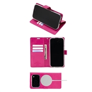 iPhone 18 Pro/17 Pro Mercury Goospery BlueMoon Diary MagSafe Wallet Case - Hot Pink