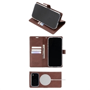 iPhone 18 Pro Max/17 Pro Max Mercury Goospery BlueMoon Diary MagSafe Wallet Case - Brown