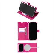 iPhone 18 Pro Max/17 Pro Max Mercury Goospery BlueMoon Diary MagSafe Wallet Case - Hot Pink