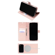 iPhone 18 Pro Max/17 Pro Max Mercury Goospery BlueMoon Diary MagSafe Wallet Case - Rose Gold