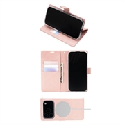iPhone 18 Pro/17 Pro Mercury Goospery BlueMoon Diary MagSafe Wallet Case - Rose Gold