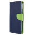 Mercury Goospery Fancy Diary iPhone 14 Pro Max Wallet Case - Blue
