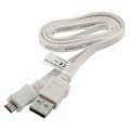 MicroUSB Flat Data Cable - White