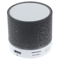Mini Bluetooth Speaker with Microphone & LED Lights A9 - Cracked Blue