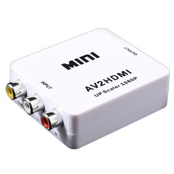 Mini Full HD 1080p RCA AV / HDMI Converter - White