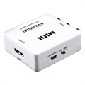 Mini Full HD 1080p RCA AV / HDMI Converter - White