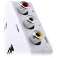 Mini Full HD 1080p RCA AV / HDMI Converter - White