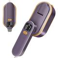 Mini Handheld Garment Steamer with LED Display & 3-Level Steam - 1200W - Purple