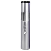 Mini Lipstick-Shaped Handheld Fan with Digital Display and LED Light