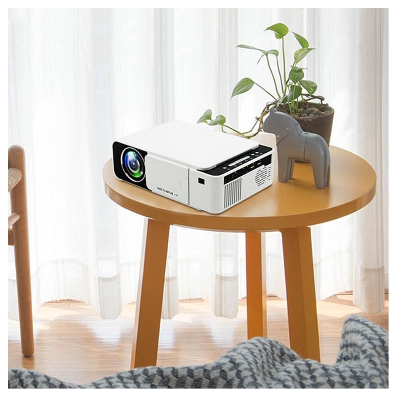 Mini Portable Full HD LED Projector T5 White