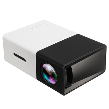 Mini Portable Full HD LED Projector YG300 - Black / White