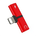 Mini T-Shape 2-in-1 Lightning Adapter - iPhone XS Max/XS/XR - Red