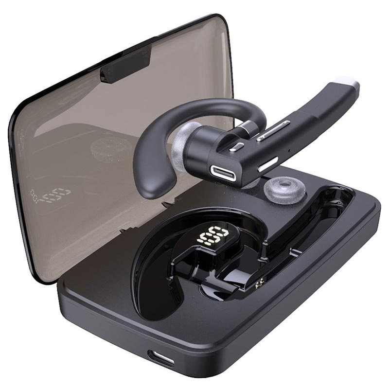 Mono Bluetooth Headset with Charging Case YK520 Black
