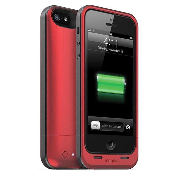 Battery Case for iPhone 5 Mophie Juice Pack Air - 1700mAh - Red