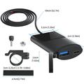 Motorcycle Phone Charger - 30W USB-C PD, 18W USB-A - Black