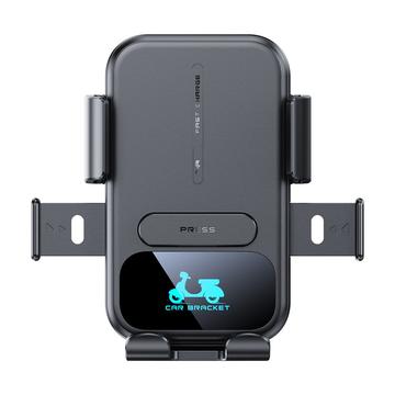 Motorcycle Phone Holder/Wireless Charger - 15W - Black