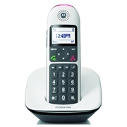 Motorola CD5001 DECT Cordless Phone with Hearing Aid Compatibility - White
