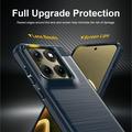 Motorola Edge (2026) Brushed TPU Case - Carbon Fiber - Blue
