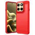 Motorola Edge (2026) Brushed TPU Case - Carbon Fiber - Red