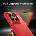Motorola Edge (2026) Brushed TPU Case - Carbon Fiber - Red