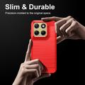 Motorola Edge (2026) Brushed TPU Case - Carbon Fiber - Red