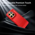 Motorola Edge (2026) Brushed TPU Case - Carbon Fiber - Red