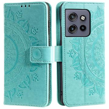 Motorola Edge 50 Neo Mandala Series Wallet Case - Green