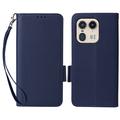 Motorola Edge 50 Ultra Wallet Case Magnetic Closure - Dark Blue