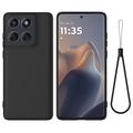 Motorola Edge 60 Pro Liquid Silicone Case with Hand Strap