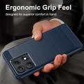 Motorola Edge 70 Max/Lenovo Legion Y70 (2026) Brushed TPU Case - Carbon Fiber - Blue