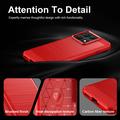 Motorola Edge 70 Max/Lenovo Legion Y70 (2026) Brushed TPU Case - Carbon Fiber - Red