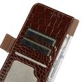 Motorola Edge 70 Max Crocodile Series Wallet Leather Case with RFID - Brown