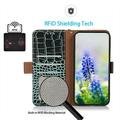Motorola Edge 70 Max Crocodile Series Wallet Leather Case with RFID - Green