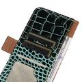 Motorola Edge 70 Max Crocodile Series Wallet Leather Case with RFID - Green
