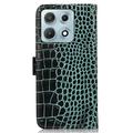 Motorola Edge 70 Max Crocodile Series Wallet Leather Case with RFID - Green