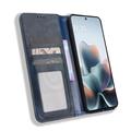 Motorola Edge 70 Max Retro Wallet Case with Magnetic Closure - Blue