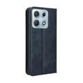 Motorola Edge 70 Max Retro Wallet Case with Magnetic Closure - Blue