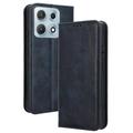 Motorola Edge 70 Max Retro Wallet Case with Magnetic Closure - Blue