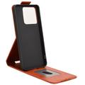 Motorola Edge 70 Max Vertical Flip Case with Stand - Brown