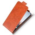 Motorola Edge 70 Max Vertical Flip Case with Stand - Brown