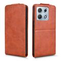 Motorola Edge 70 Max Vertical Flip Case with Stand - Brown