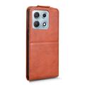 Motorola Edge 70 Max Vertical Flip Case with Stand - Brown